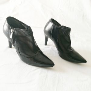 Black heeled ankle boots